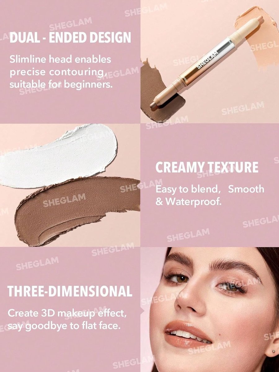 SHEGLAM Fine Line 2-in-1 Nose Contour & Highlight Stick
