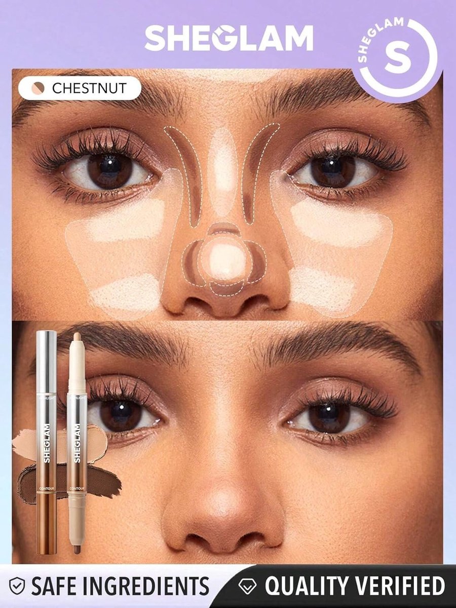 SHEGLAM Fine Line 2-in-1 Nose Contour & Highlight Stick