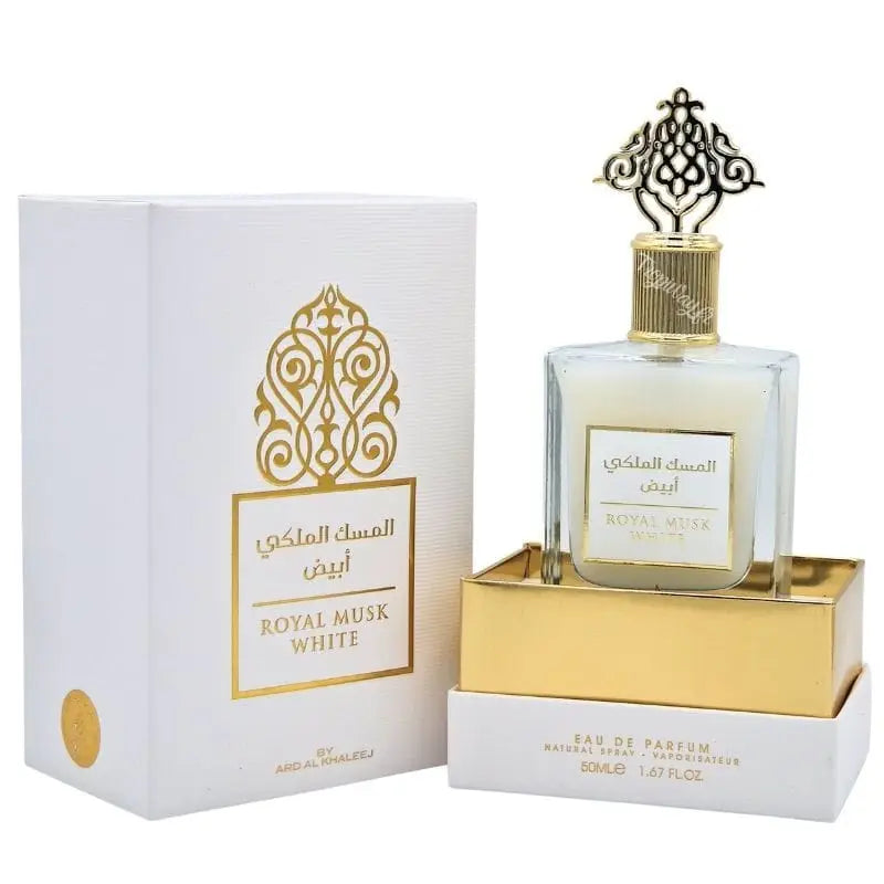 عطر رويال المسك الأبيض من أرض الخليج – 50 مل | للجنسين