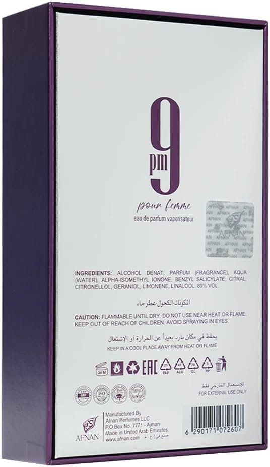 عطر 9 PM Pour Femme من أفنان – 100 مل | للنساء