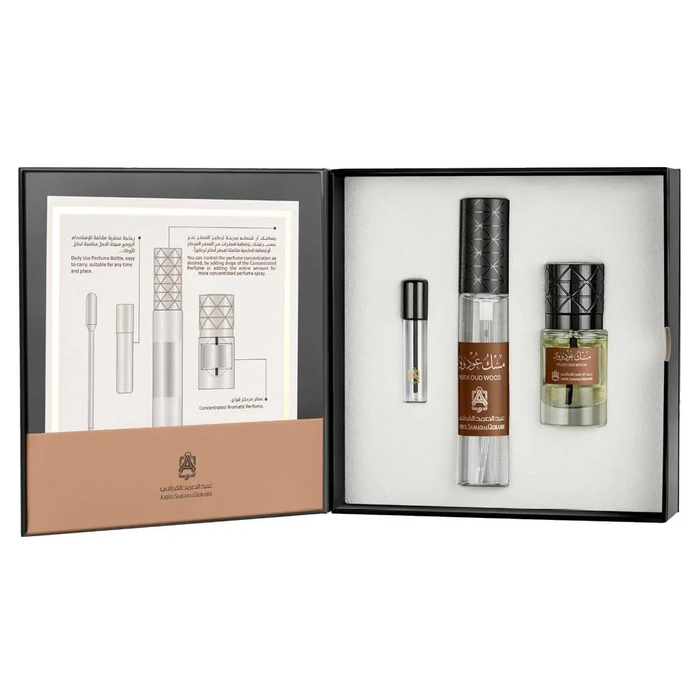 مسك عود وود من عبدالصمد القرشي 12 مل + بخاخ 30 مل