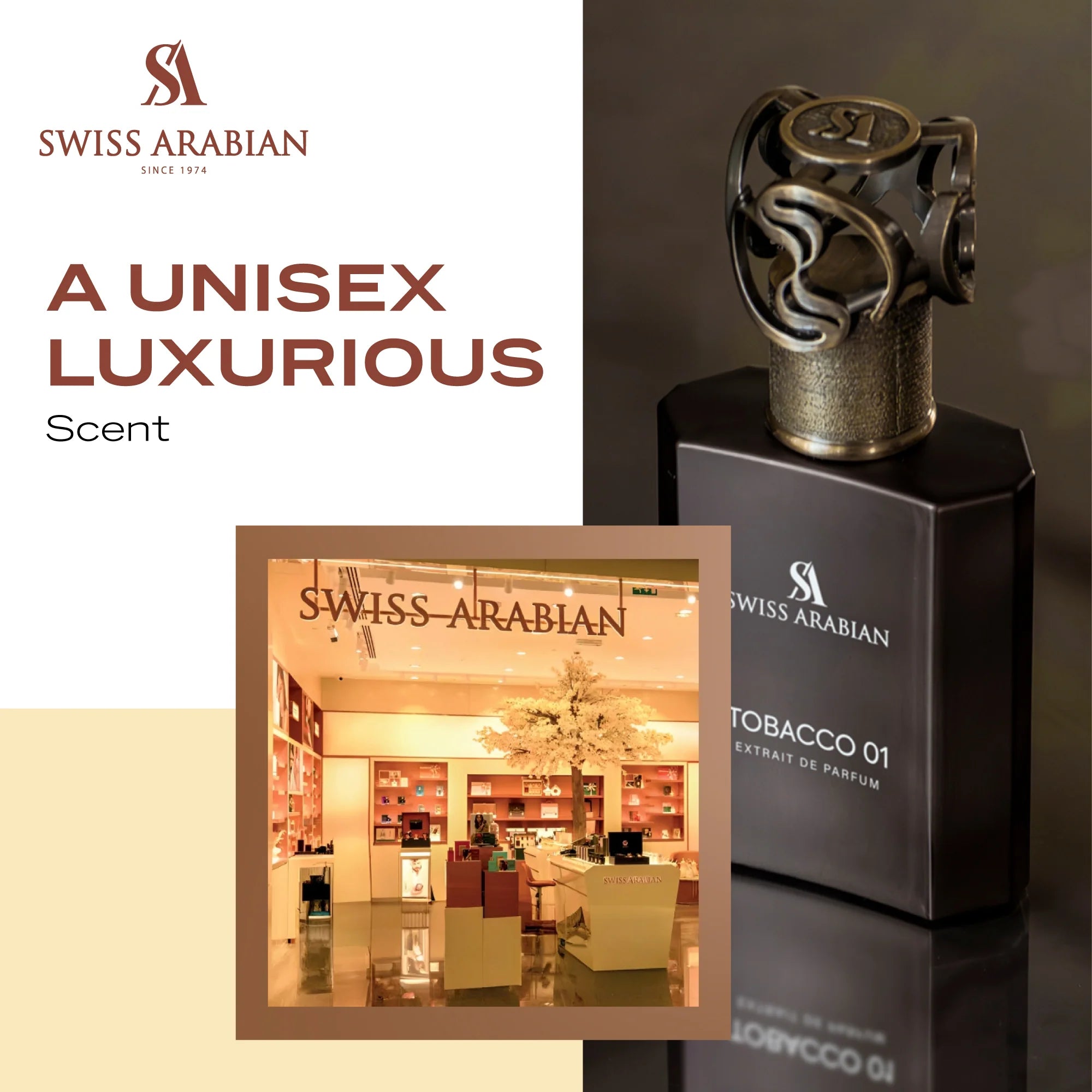 عطر توباكو 01 المركز من سويس اربيان - 50 مل للجنسين