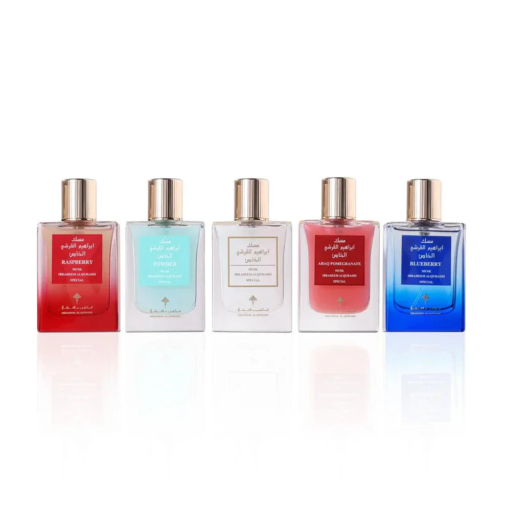 مجموعة عطور المسك كيوتس من إبراهيم القرشي – 5 × 30 مل | للجنسين