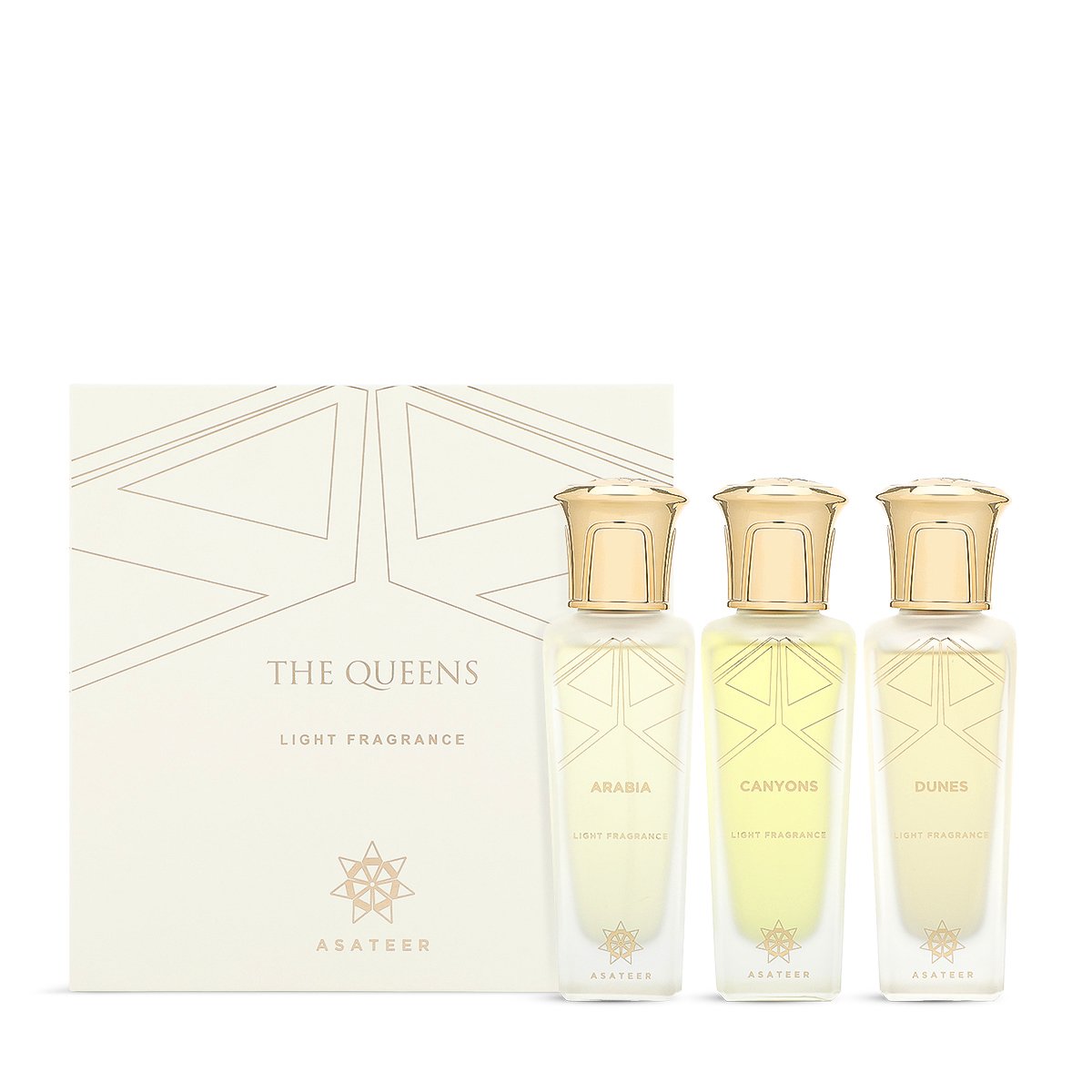 The Queens Light Fragrance Set by Asateer | 3 pcs | For Women