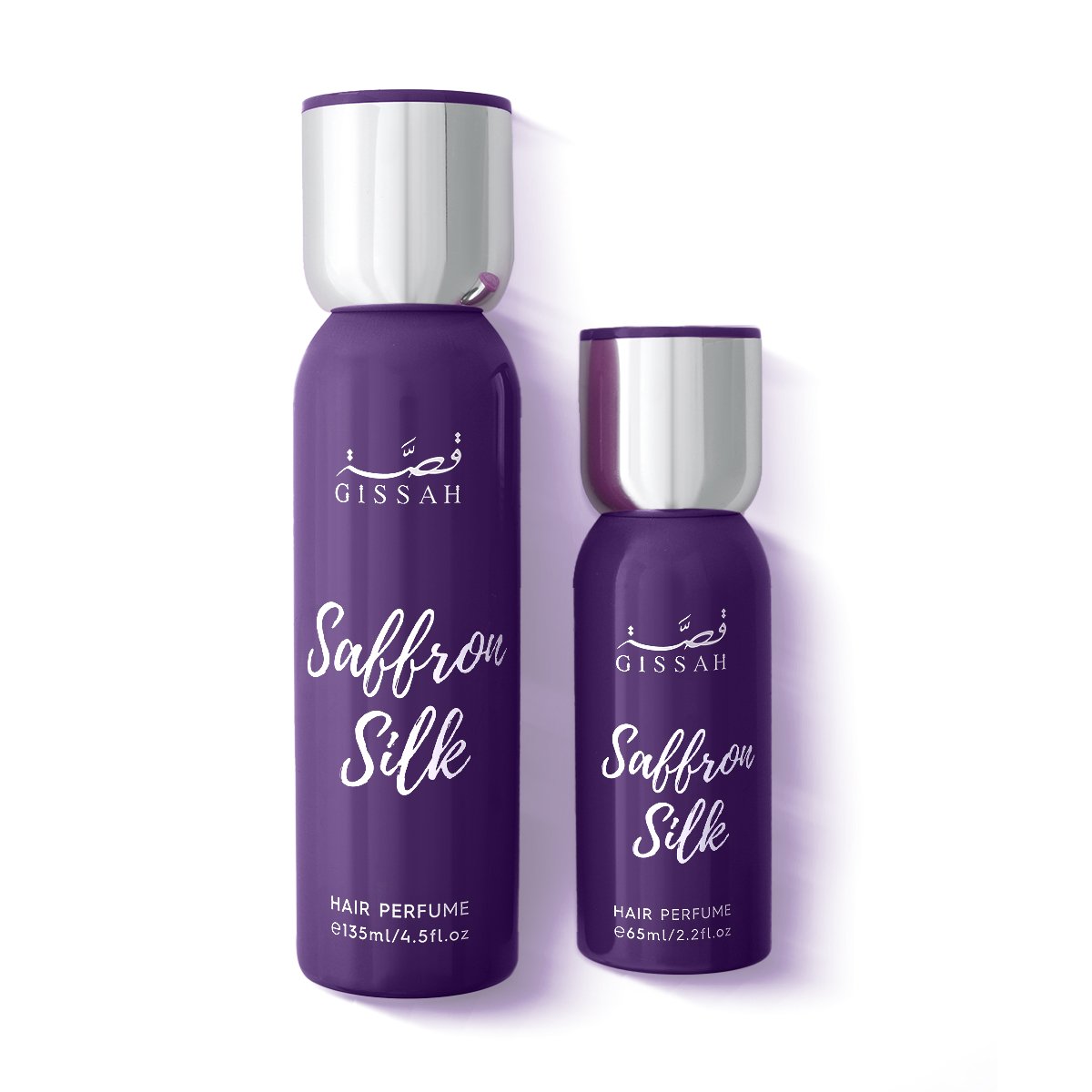 مجموعة معطر الشعر سافرون سيلك من قصة – 135 مل + 65 مل | قطعتان