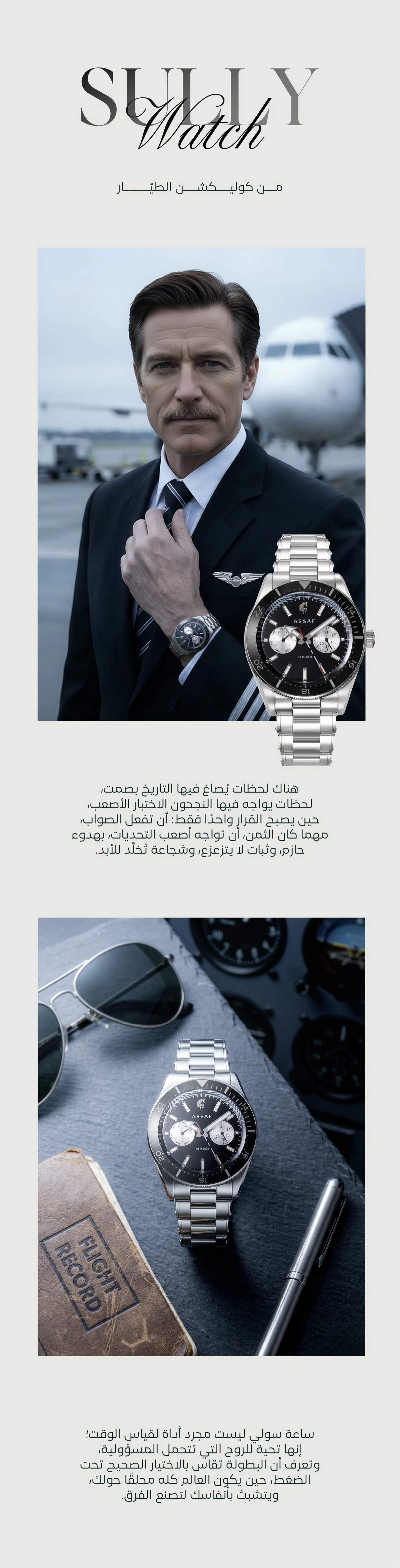 Sully Watch Assaf Sully Chronograph Black Watch | For Men – عالم سمسم