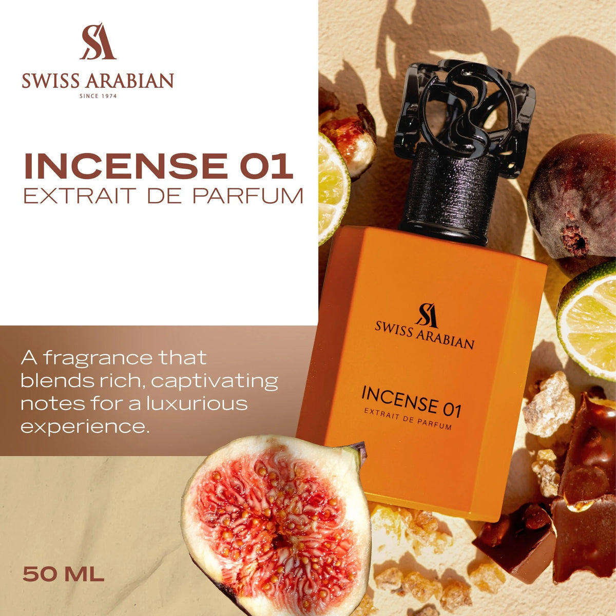 عطر انسانس 01من سويس أربيان – 50 مل | للجنسين | سمسم ورلد – صورة 3