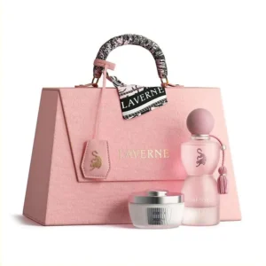 مجموعة لافيرن | عطر جورجينا سينس + بودرة + حقيبة