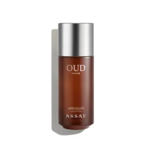 عطر عود بخور من عساف 150 مل زجاجة بنية بتصميم فاخر مناسب للاستخدام اليومي والشرقي